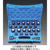 エスコ 1/2”DR M付インパクトソケット(メトリック・インチ) EA164DV-6 1セット（直送品）