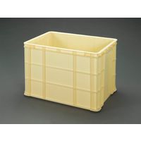エスコ 656x456x470mm/112L コンテナ(クリーム) EA506AF-52 1個（直送品）