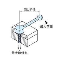 エスコ M10x30mm [ステンレス製]雄ねじフラットテンションレバー EA948CA-74 1個（直送品）