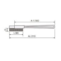 エスコ 215mm ブラシ(ステンレス製/直/20本) EA109GC-2B 1箱(20本)（直送品）