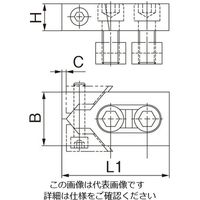 エスコ 呼20/50x100mm プルダウンクランプ(2個) EA637HA-20 1セット(2個)（直送品）