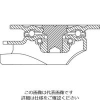 エスコ 125mm キャスター(自在金具・ツインホイール) EA986JX-125 1個（直送品）