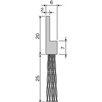 エスコ 25mmx5.0m シールブラシ(PP/黒) EA979KA-5B 1巻（直送品）