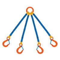 エスコ 4.65tonx3.0m 金具付スリング(4本懸け) EA981FE-55A 1本（直送品）