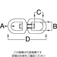 エスコ 3.0ton スイベル(鍛造) EA638CK-17 1個（直送品）