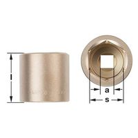 エスコ 1/2”sqx19mm ソケット(ノンスパーキング) EA642LM-19 1個（直送品）