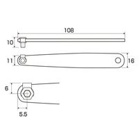 エスコ 4本組 [Hexagon]キーレンチ(極短) EA573AX 1セット(3セット:1セット×3組)（直送品）