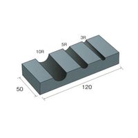エスコ #60/120x50x20mm 軸付砥石用ドレッサー EA819BZ-303 1セット(2個)（直送品）