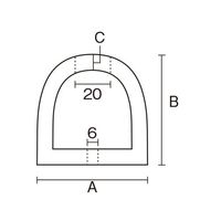エスコ 450x 50x 50mm ドックバンパー EA983FK-15 1セット(3個)（直送品）