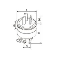 エスコ AC250V/30A ゴムプラグ(2P) EA940BY-30 1セット(4個)（直送品）