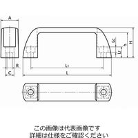 エスコ M8/117mm 取手(強化ナイロン製/黒) EA948BG-1 1セット(6個)（直送品）