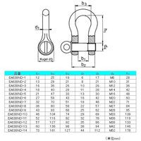 エスコ 1.0 ton 強力型シャックル EA638ND-3 1セット(20個)（直送品）