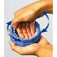 エスコ 96x96x37mm ネイルブラシ・除菌(業務用/青) EA928AG-7B 1セット(4個)（直送品）