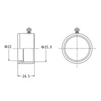 エスコ E25 ねじ無しブッシング EA940CT-12 1セット(30個)（直送品）