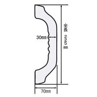 エスコ 225mm 木製手すり EA951EL-1 1セット(3本)（直送品）