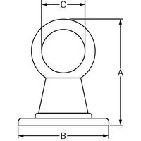 エスコ 105mm(32mm) ブラケット(先端用 ステンレス製) EA951EJ-32L 1セット(4個)（直送品）