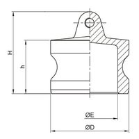 エスコ 1/2”・3/4” ダストプラグ(アルミ製) EA462BG-4 1セット(5個)（直送品）