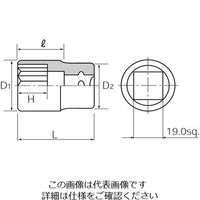 エスコ 3/4”DRx18mm ソケット EA618SD-18 1セット(3個)（直送品）