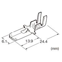 エスコ 0.50ー2.00mm2 250差込形プラグ(100個) EA538RA-9 1セット(500個:100個×5袋)（直送品）