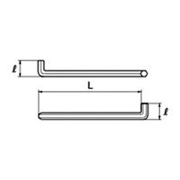 エスコ 3.0x126mm [Hexagon]キーレンチ(ショートヘッド/変角) EA573AW-3 1セット(10本)（直送品）