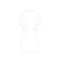 住商モンブラン ナースワンピース（半袖） 医療白衣 白/ネイビー 3L 73-1798（直送品）