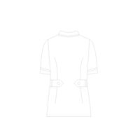 住商モンブラン ナースジャケット（半袖） 医療白衣 レディス 白/サックスブルー（水色） LL 73-1804（直送品）