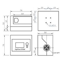 アズワン バッテリー式流量計 DF067 1台 1-053-01（直送品）