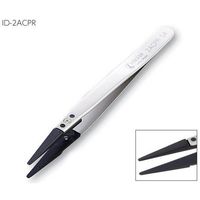 ワイ・エム・ティ カーボンファイバーピンセット 先端交換可能 ID-2ACPRSA 1本 1-9915-03（直送品）