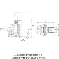 エスコ 2.0ton/19ー132mm 爪付ジャッキ(リターンスプリング付) EA993LX-2 1台（直送品）