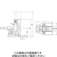 エスコ 1.5ton/22ー135mm 爪付ジャッキ(長爪・リターンS付) EA993LY-1.5 1台（直送品）