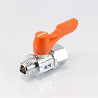 エスコ R 1/8”xRc1/8” ミニボールバルブ EA425BM-111 1セット(4個)（直送品）