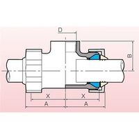 エスコ 50A x Rc2” 雌ネジチーズ(3管種用メカニカル継手) EA469HG-50 1個（直送品）