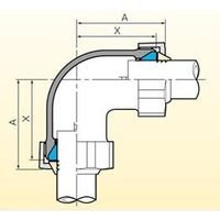 エスコ 65A エルボ(3管種用メカニカル継手) EA469HB-65 1個（直送品）