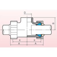 エスコ 40Ax32AxRc1・1/4”径違いメネジチーズ/メカニカル継手 EA469HH-10 1個（直送品）