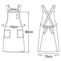 KAZEN（カゼン） 胸当てエプロン APK499-C/10 ホワイト男女兼用 フリーサイズ