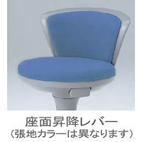 イトーキ サポートスツール2 脚掛付 肘なし 背付 キャスター脚 座面回転 ソフトオレンジ KSK-170DF-D7（直送品）