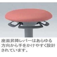イトーキ　サポートスツール　背無　丸ベース脚　ピンク　PCK-1108DL-W4M6　1脚　（直送品）
