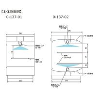 アズワン 殺菌線消毒保管庫 522×296×423mm DM-90 1台 0-137-02（直送品）