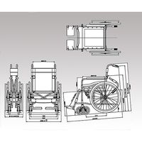 松永製作所 車いす (自走式/アルミ製/背折れタイプ/茶チェック) AR-201B-40S1 1台 8-2120-02（直送品）