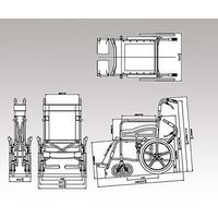 松永製作所 車いす (介助式/アルミ製/背折れタイプ/緑チェック) AR-301-40S2 1台 8-2119-03（直送品）
