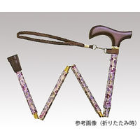 インターリンクス スリムフラワーステッキ (折りたたみ・伸縮式・ポーチ付き) Lオレンジ 0401-SO0007 1本 0-9264-04（直送品）