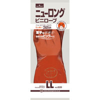 ショーワグローブ ショーワ 塩化ビニール手袋 No620ニューロングビニローブ オレンジ LLサイズ NO620-LL 1双 383-9982