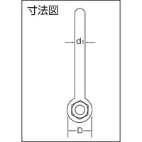 大洋製器工業 大洋 強力長シャックル 4t(19×160)(1007561) TSL4X160 1個 407-2685（直送品）