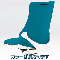 【設置込】イトーキ　エフチェア　クロスバック　ハイバック　ベースカラーホワイト　肘無し　モスグリーン　KF-330GS-W9Q6　1脚（直送品）