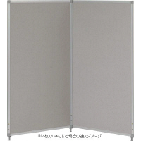 コマイ　LCPパーテーション【連結型A】　クロス　グレー　幅600×奥行17×高さ1500mm　（直送品）