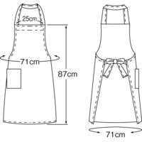 KAZEN（カゼン） 胸当てエプロン（首掛け式） ホワイト F 486-50 2枚入（直送品）