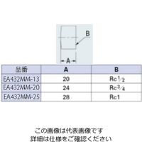 エスコ Rc 1 ” 給水管用キャップ(クロムメッキ) EA432MM-25 1セット(4個)（直送品）