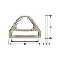 エスコ 30mm D型リング(亜鉛ダイカスト製・5個) EA628RL-530 1セット(100個:5個×20袋)（直送品）