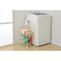 YAMAZEN　スチールワゴン　3段　ホワイト　（直送品）