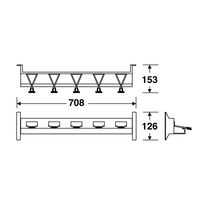 テラモト モップハンガーＤ型　壁掛式（５本掛）  掃除用具収納  CE4912050　1個